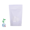 Biodegradable Paper Custom Food Packaging Doypack Clear Window White Stock Bag