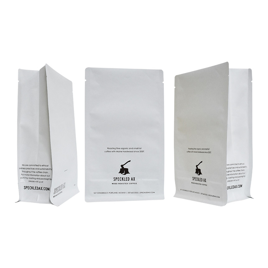 250g Export Standard Bio Degradable Coffee White Kraft Paper Bag