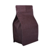 Unprinted Blank Kraft Paper Food Grade Flat Bottom Pouch 250g 500g Brown Coffee Bag With Valve