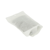 Compostable White Kraft Paper Food Grade Biodegradable Clear Transparent Stand Doypack With Zipper Custom Printed
