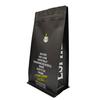 Kraft Laminated Foil Flat Bottom Bag Black Printed Custom Design Resealable Pocket Zipper Food Grade Coffee Bag