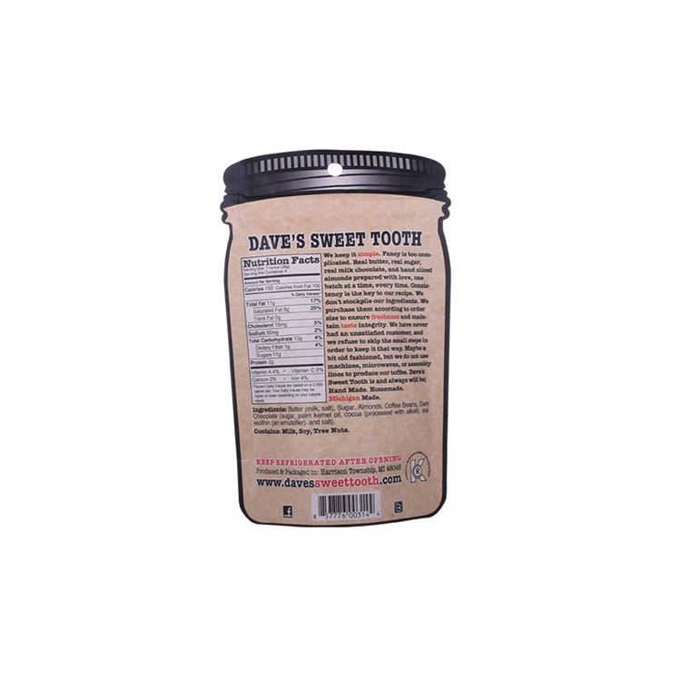 Wholesale Rip Zip Jar Shaped Pouches For Spices