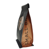 Plastic Laminated Coffee Pouch Tintie Resealable Flat Bottom Bag Gold Color Custom Printed Packaging