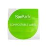 Compostable PLA Custom Sitcker Labels Tearable Logo Printed Eco Pack For Stock Unprinted Bag
