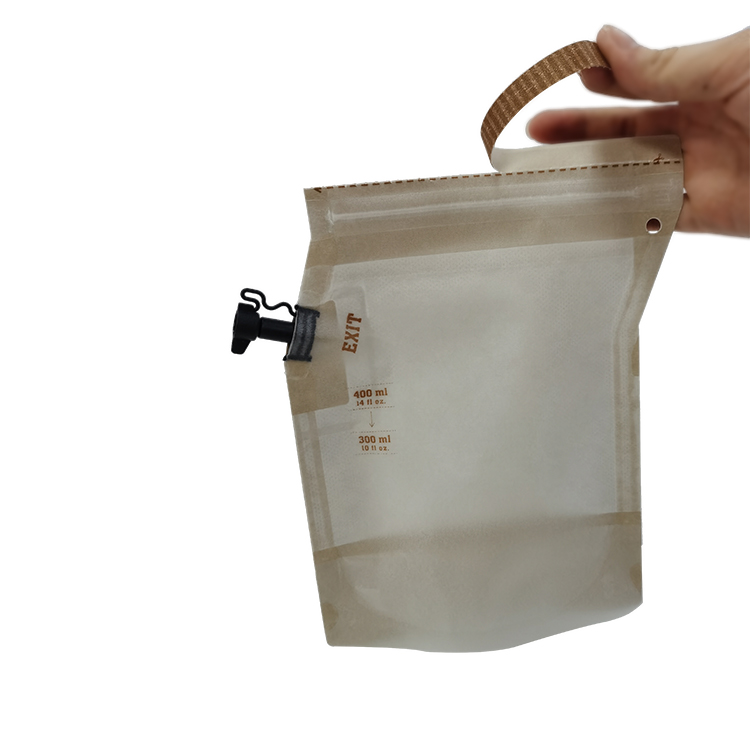 Standing Up Café Brewer Coffee And Tea Filter Bag with Spout
