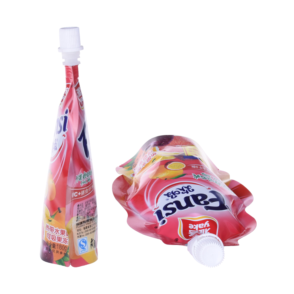 Custom Printed Ziplock Drink Food Spout Pouch Plastic Liquid Stand Up Pouch