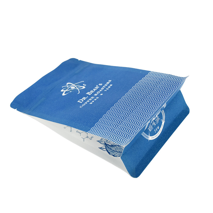 12oz 평평한 바닥 가방 커피 포장을위한 다채로운 파우치