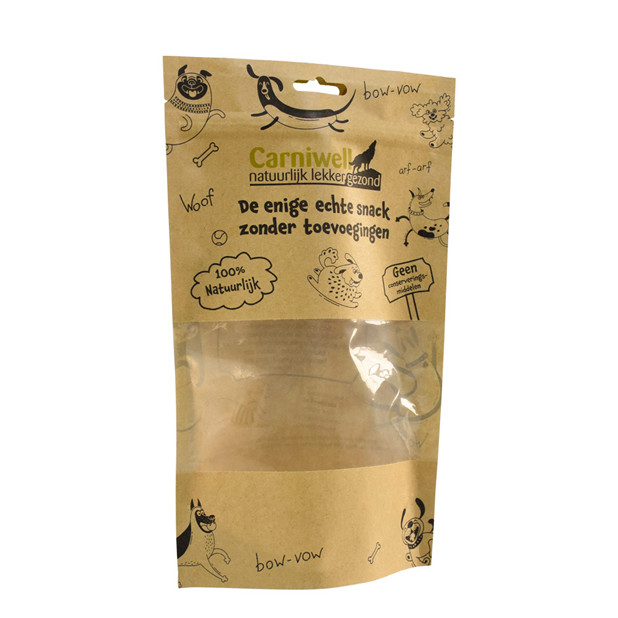 Compostable Small Resealable Zip Lock Plastic Free Bags For Pet Food