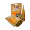 Aluminum Free Laminated Food Grade Pet Treats Printed Doypack Clear Window Custom Packaging Hanghole Bag