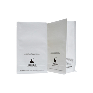 Custom Print Food Coffee Valve Tear White Kraft Paper Box Pouch Bag