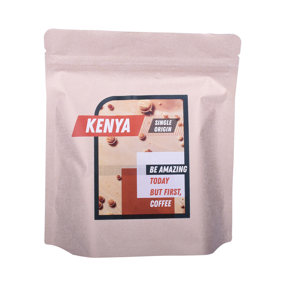 Hot Stamped Eco Kraft Paper Custom Coffee Standing Bags Wholesale