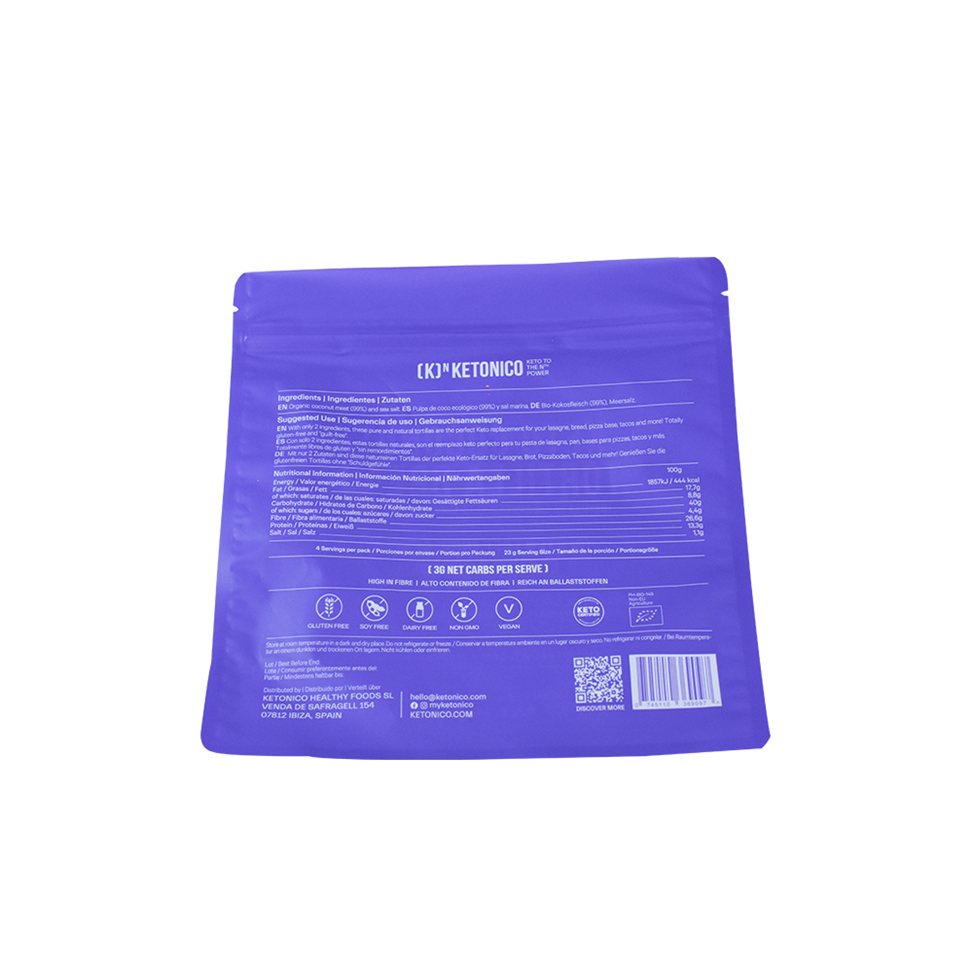 Resealabele U Bottom Seal Biodegradable Wrapper