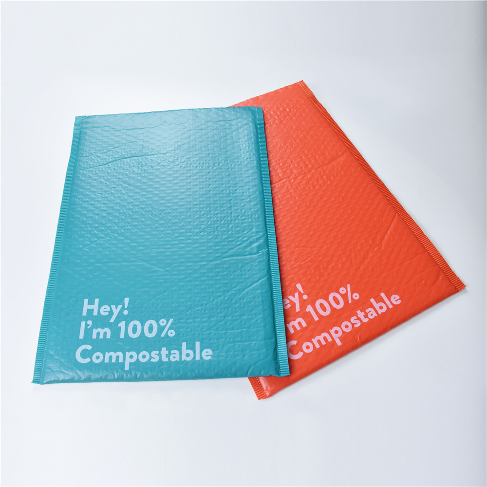 Eco Firendly Customized Rewind Matte Printing High Quality Compostable Mailer Manufacturers with UV Spot