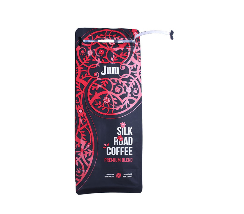 Roasted With Tear Notch Full Gloss Finish Foil Bag For Coffe