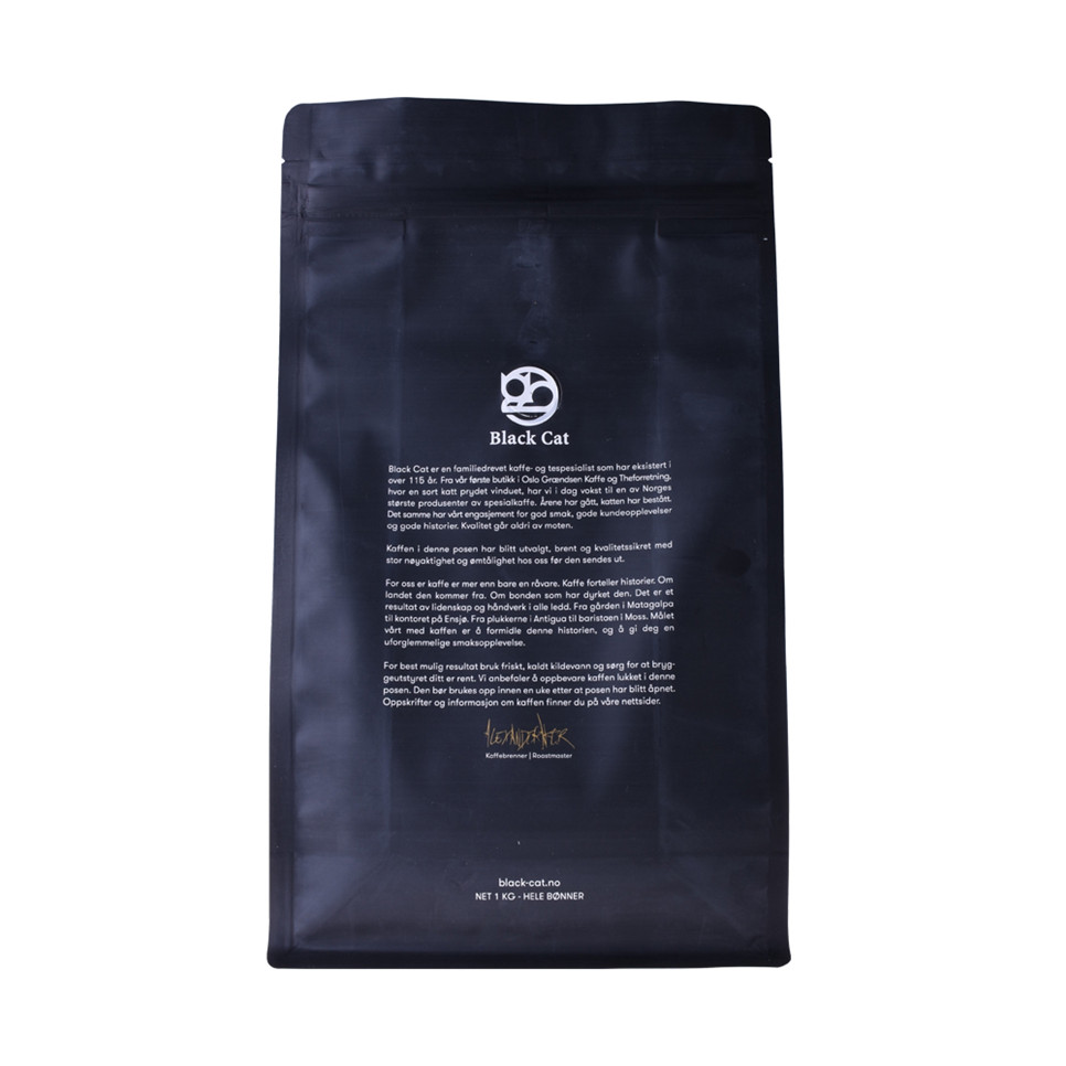 Laminated Full Matte Moistureproof Black Tea Bags with Zipper