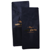 Aluminum Foil Glossy Finish Quad Seal Coffee Bean Packing Bag UV Spot