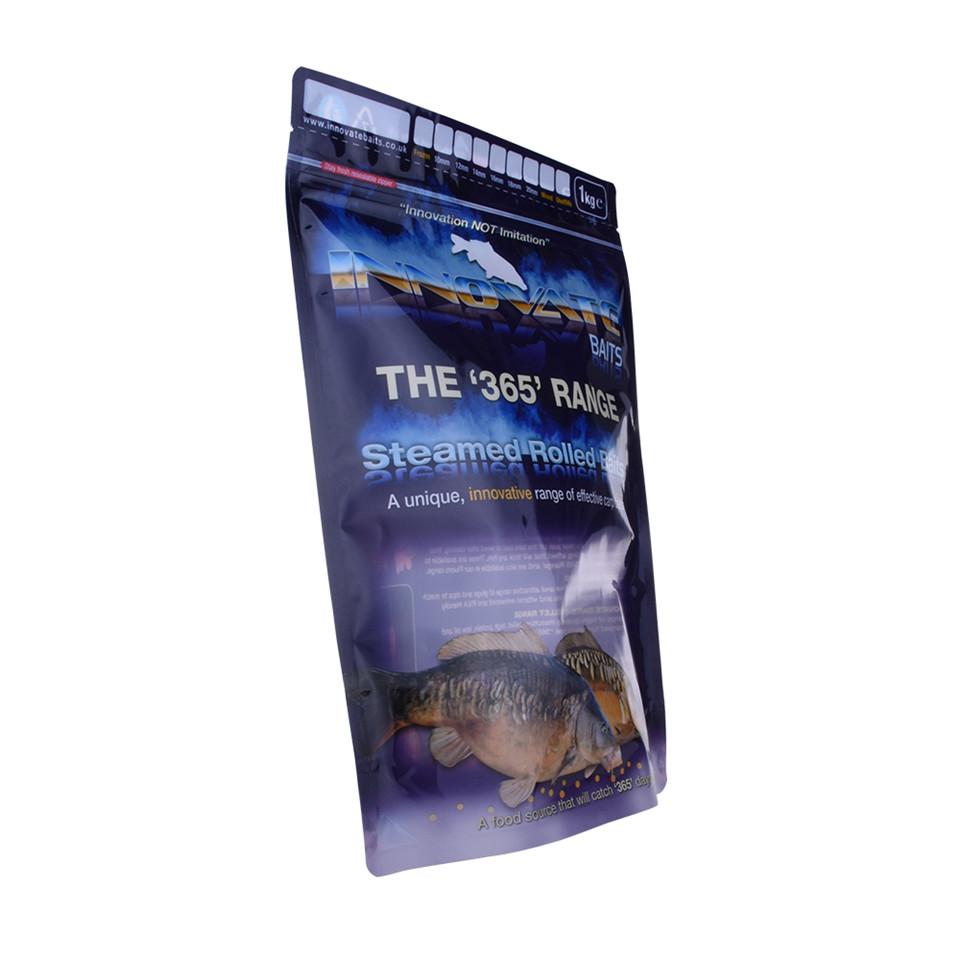 Customised Laminated Kraft Paper Stand Up Clear Plastic Zipper Pouch