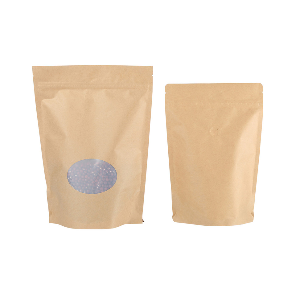 Custom Design Excellent Quality Heat Seal Kraft Paper Resealable Polypropylene Bags