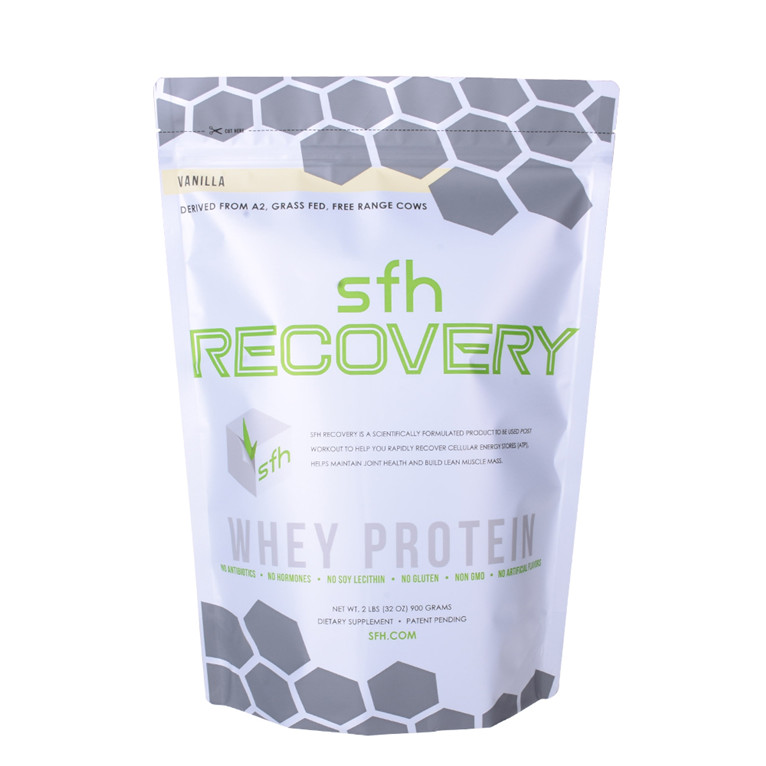 Renewable Designed Ok Compost Matt White Coating Matt Protein Pouch