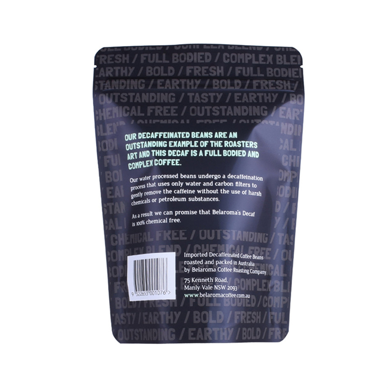 Customized Logo Reclosable Matte Finishing Paper Premium Coffee Bags Kraft