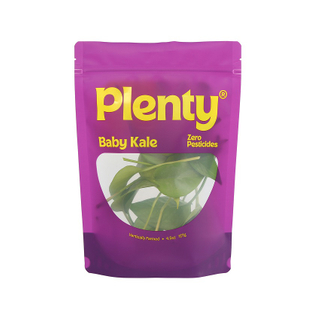 Certified 127g Baby Kale Packing Windowed 100 Compostable Stand Up Pouches
