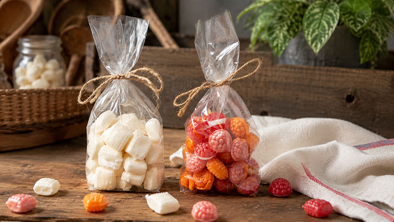 compostable clear cellophane candy bags