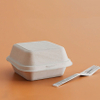 Biodegradable Sugarcane Bagasse Clamshell Lunch Box Takeaway