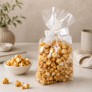 Home Compostable Gusseted Bottom Cello Bags Wholesale with Cardboard Insert
