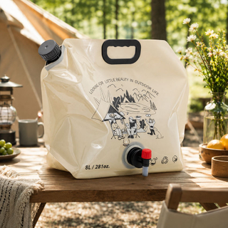 Recyclable Foldable 8L Collapsible Water Pouch For Camping Hiking
