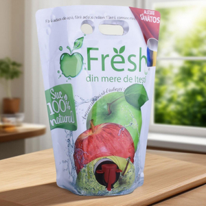 Portable Eco-friendly Plastic Wine Bag with Spout