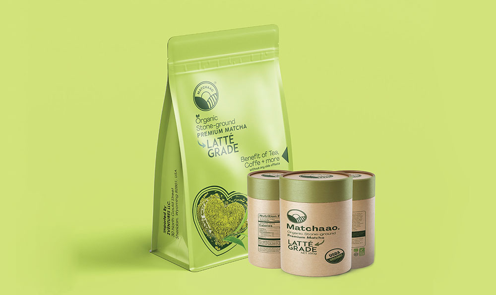 matcha tea packaging