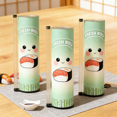 Portable Takeaway Sushi Push Pop Container