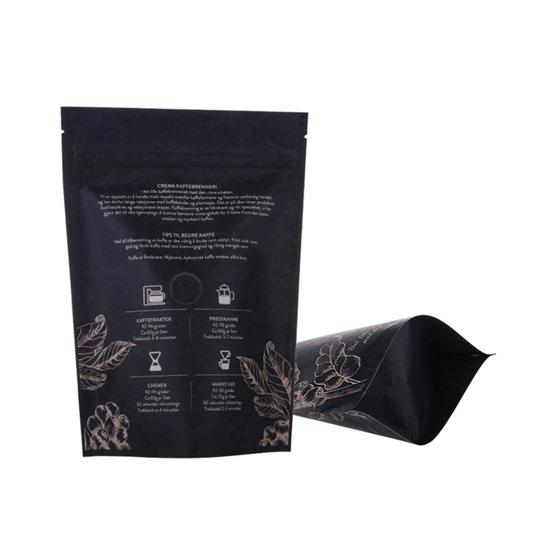 Matt Surface Eco emballage 3 kg Kraft Paper Stand Up Pouch Coffee Bag