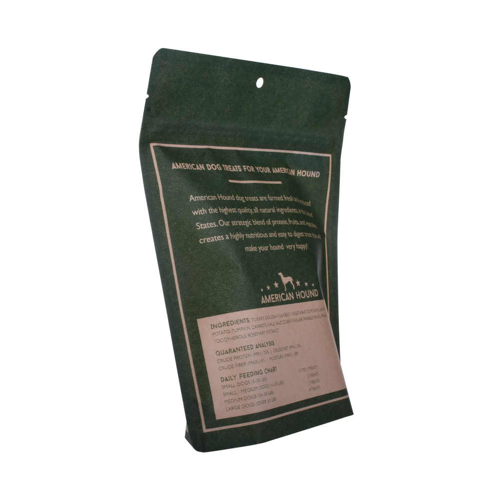 Kraft av høy kvalitet Aluminium Craft Paper Stand Up Pouch Food Bag Window Wholesale