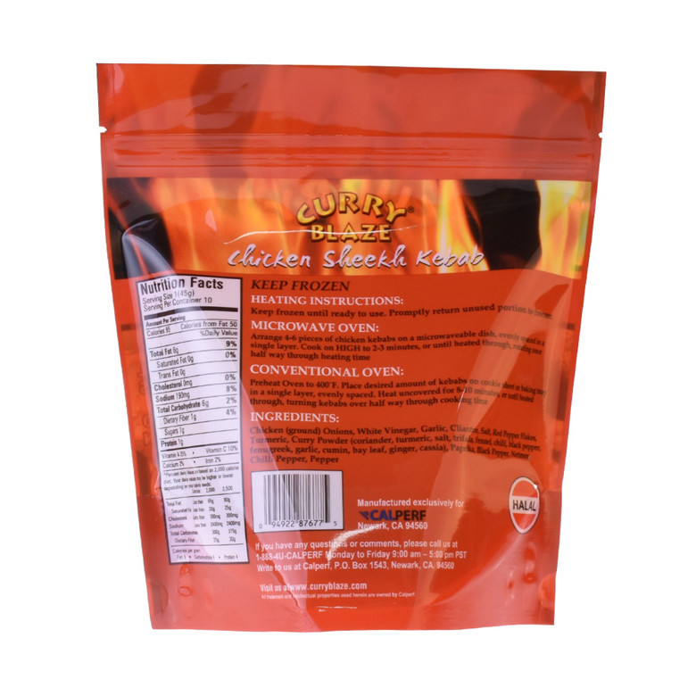 Moisture Proof Tear Notch Flexible Spice Packaging