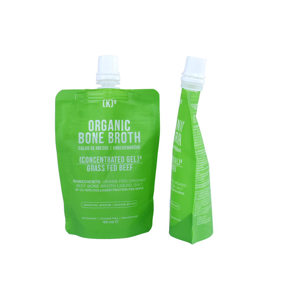 Laminated Recyclable Food Grade Spout Bag Liquid Drinks Customized Printing Stand Up Pouch Packaging