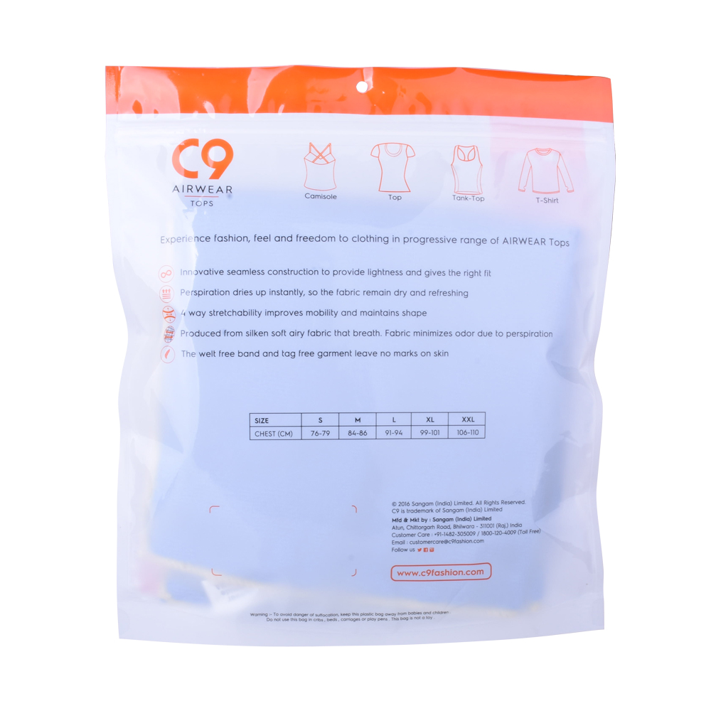 Environmentally Eco Friendly Custom Biodegradable Zipper Clothing Packaging Shipping Bags Companies