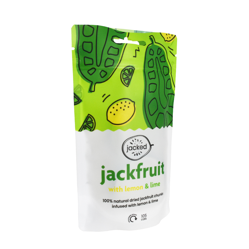 Recycled Dried Fruits Packaging Green Color Printing Plastic Resealable Doypack Custom Pouch