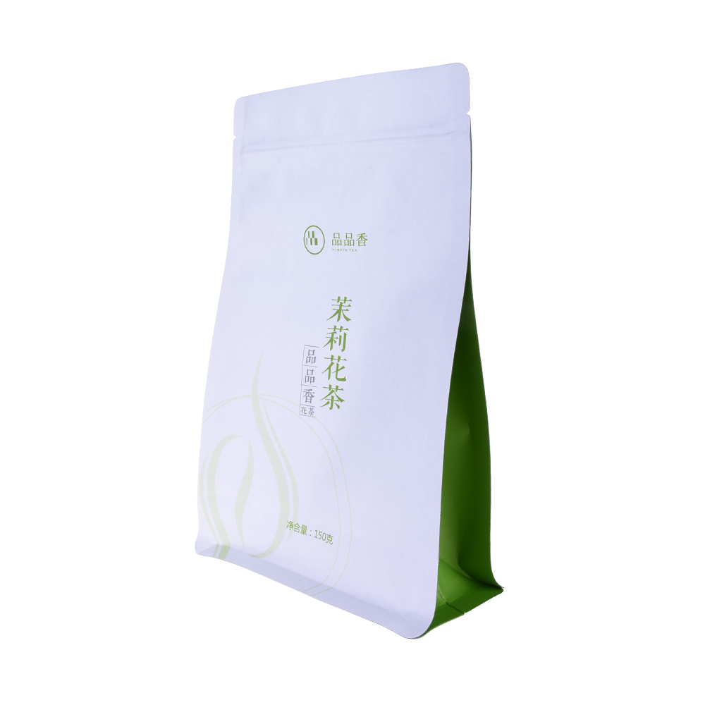 Food Grade Flat Bottom Pack Pocket Zipper Heat Sealed Foil Bag Pouches for Tea Food Packaging