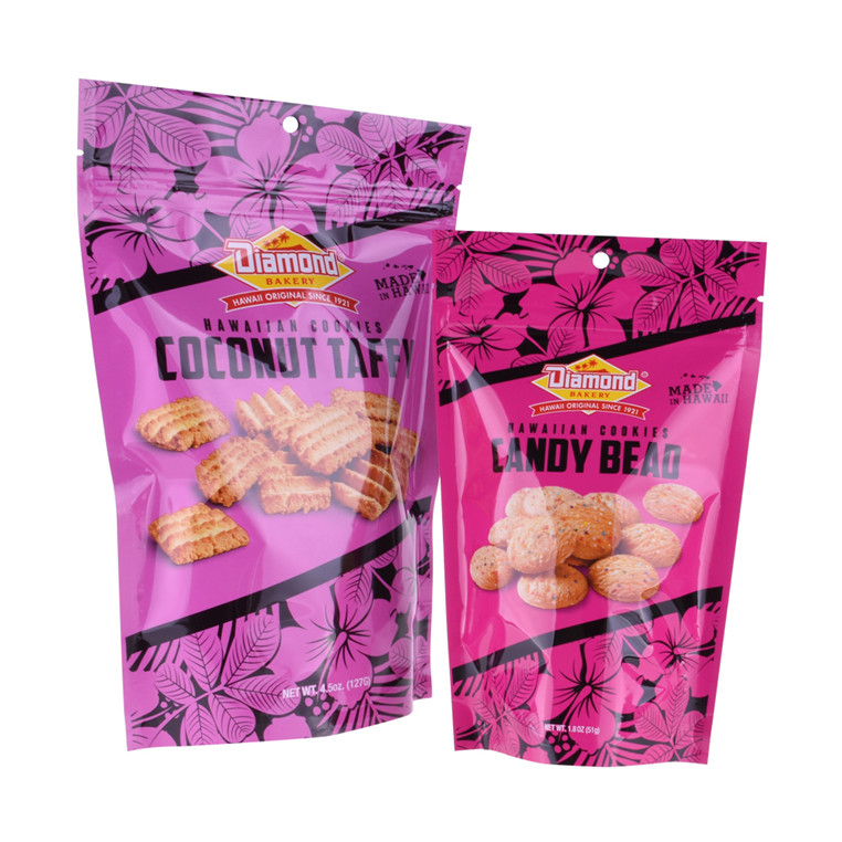 Scaffi di imballaggio lucidi per snack di biscotti