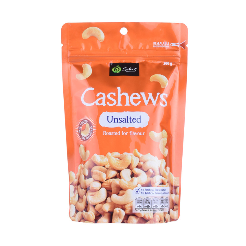 Newest U Bottom Seal Cashew Nuts Packaging Pouch
