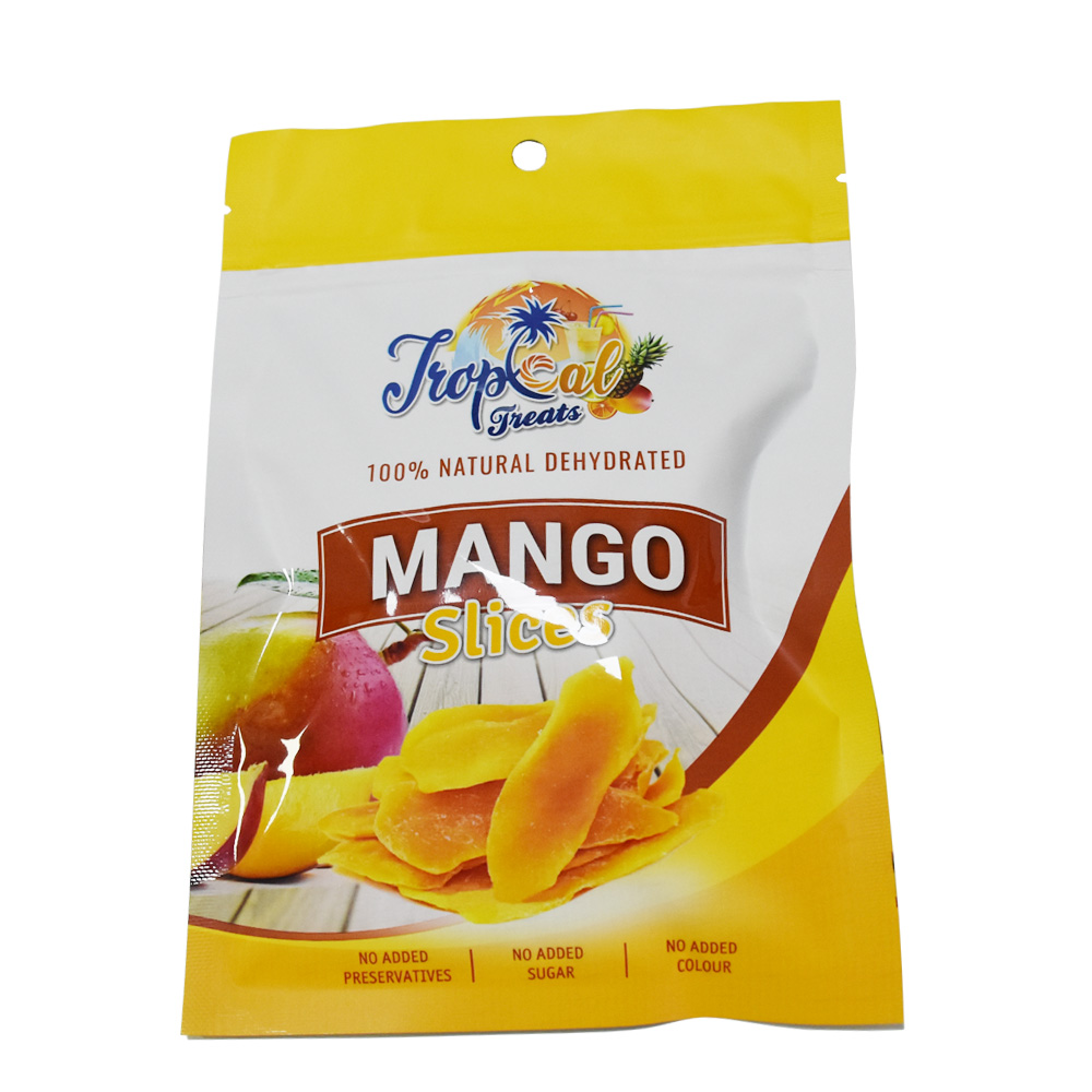 Custom Aluminum Foil Moisture Proof Ziplock Plastic Packets Dried Fruit Pouch For Snack Food Dried Mango Packaging Bag