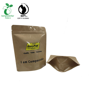 reclosable stand up kraft zipp packaging ถุงบรรจุสำหรับเมล็ดจากจีน