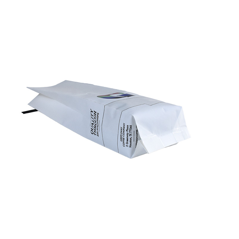 Biodegradable Kraft Paper Food Safty Gusset Coffee Packaging Bag with Tin Tie