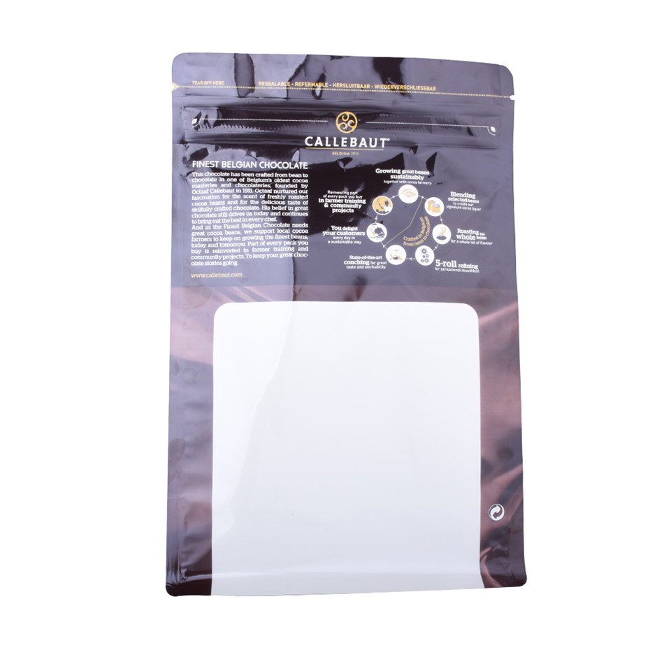 Laminated Material Compostable Biodegradable Top Quality Block Bottom Plastic Zip Bag with Own Logo