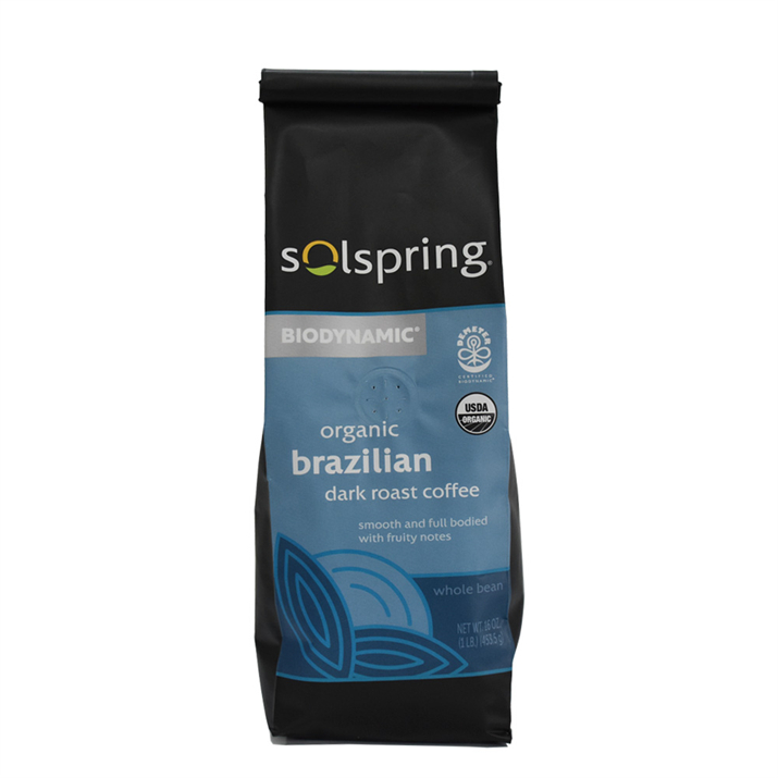 100% Compostable High Quality Flat Bottom Custom Coffee Bag with Valve for Whole Sale