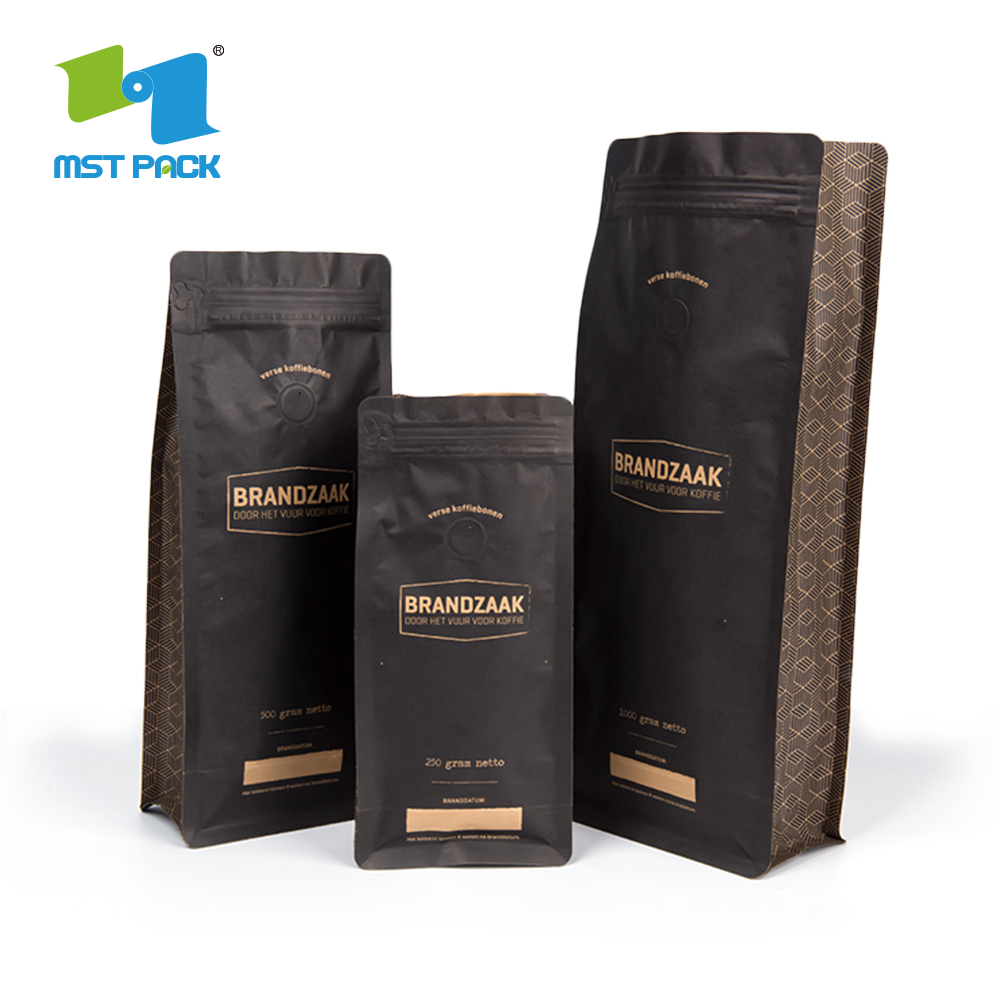 250g, 500g, 1Kilo Customzied Design Printing Biodegradable Coffee Bag with Valve