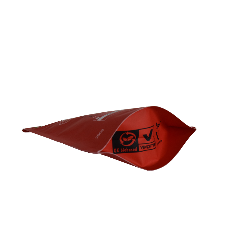 China Manufacturers Eco Friendly Customized High Quality Recycled Kraft Paper Ziplock Top Biodegradable Bag with Degassing Valve