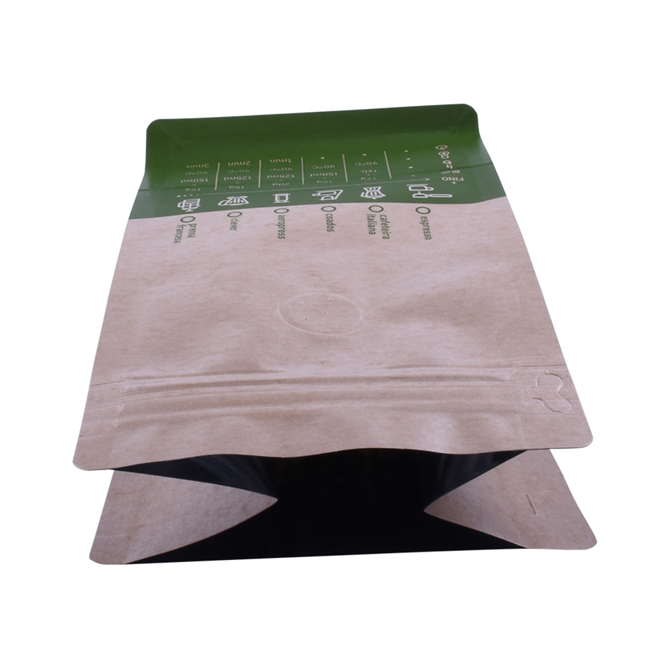 Inventory Foil Lined Recycling Compostable Cellophane Branded Coffee Bags Zippered Plastic Pouches