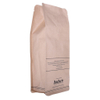 Double Zipper Offset Printing Rough Matte Kraft Paper Coffee Pouch Tear Notch